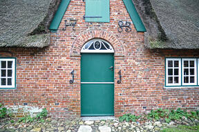 Rekonstruierte Eingangstür eines Utlandfriesischen Hauses, Keitum.